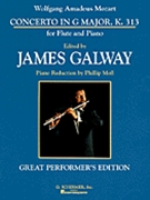 Concerto In G Major KV313 by Mozart Wolfgang Amadeus - Galway James - for Flute and Piano