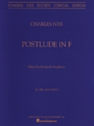 Postlude In F Orchestra Sc&Ptcritical Edition by Ives Charles for