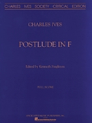 Postlude In F Orch Score Critical Edition by Ives Charles for