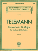 Concerto In G Major by Telemann Georg Philipp - Primrose W - for Viola and Piano