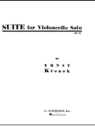 Suite for Violoncello Solo by Krenek Ernst for Cello