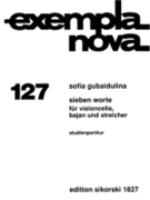 Seven Words (Sieben Worte) by Gubaidulina Sofia for Study Score