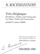 Trio Elegiaque G Min Pno Trio Vn/vc/pno by for Parts