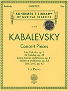 Concert Pieces by Kabalevsky Dmitri for Piano