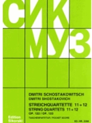 String Quartets Nos. 11-12 by Shostakovich Dmitri for Score