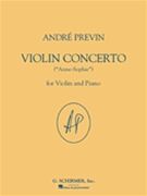 Violin Concerto (anne-sophie) by Previn Andre for Violin and Piano