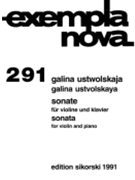 Sonata by Ustvolskaya Galina for Violin and Piano