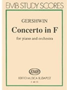 Concerto in F for Piano and Orchestra by Gershwin George - Jancsovics Antal - for Study Score