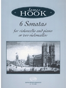 6 Sonatas For Cello & Piano Or 2 Cellos by Hook James - Pejtsik Arpad - for Cello w/ct