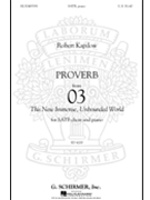 Proverb by Kapilow Robert for SATB