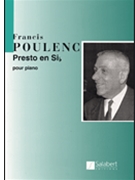 Presto In B-flat Major by Poulenc Francis for Piano
