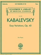 Variations Opus 40 by Kabalevsky Dmitri for Piano
