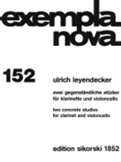 Two (2) Concrete Studies For Clarinet And Violoncello by for