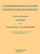 Concerto for Cello & Orchestra by Schoenberg Arnold for Score