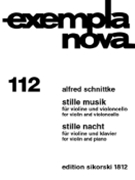 Stille Musik and Stille Nacht by Schnittke Alfred for Violin