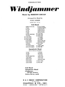 Windjammer Highlights by Gould Morton for Score