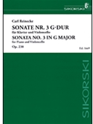 Sonata #3 In G Major Opus 238 by Reinecke Carl for Cello and Piano