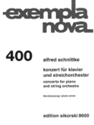 Concerto for Piano and String Orchestra by Schnittke Alfred for Score