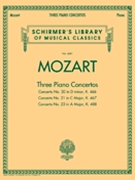 Three Piano Concerti Nos. 20 21 23 by Mozart Wolfgang Amadeus for 2 Piano 4 Hands
