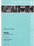 Adagio From Opus 77 by Brahms Johannes - Garben Cord - for Oboe and Piano