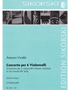 Concerto In G Minor Rv418 by Vivaldi Antonio Lucio - Geringas David - for Cello Sextet