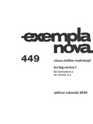 Kurtág - Cantus I by Mahnkopf Claus-Steffen for