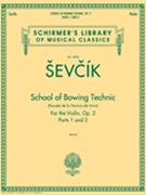 School Of Bowing Techniques Opus 2 Pts 1 2 by Sevcik Otakar for Violin Method (Op 2 Pts 1 2)