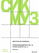 String Quartet #14 Opus 122 by Weinberg Mieczyslaw for Str Quartet