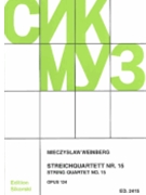 String Quartet #15 Opus 124 by Weinberg Mieczyslaw for Str Quartet