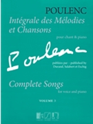 Complete Songs Volume 3 by Poulenc Francis for Vocal Collection