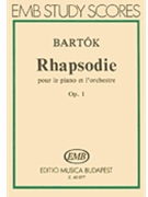 Rhapsodie for Piano and Orchestra Op. 1 by Bartok Bela for Study Score