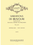 Variations De Bravoure Sur Des Themes of Paganini by Liszt Franz - Mezo Laszlo - for Piano
