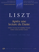 Apres Une Lecture De Dante by Liszt Franz for Piano