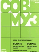 Sonata 1st Edition by Khachaturian Aram Il'yich for Violin and Piano
