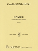Cavatine Opus 144 by Saint-Saens Camille - Edition Originale - for Trombone and Piano