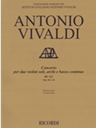 Concerto Rv 522 (op. 3 No. 8) Crit Ed Per Due Violini Soli Archi E Basso Continuo Sc by Vivaldi Antonio Lucio for Score