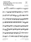Concerto D Major Violin Strings Continuo Rv230 (op. 3 No. 9) Parts by Vivaldi Antonio Lucio for Parts
