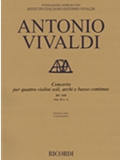 Concerto D Major 4 Violins Strings Continuo Rv549 (op. 3 No. 1) Score by Vivaldi Antonio Lucio for Score