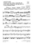 Concerto D Minor Rv565 (op. 3 No. 11) Parts by Vivaldi Antonio Lucio for Parts