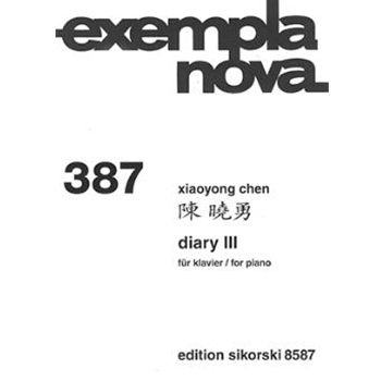 Diary III for Piano - Exempla Nova 387