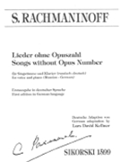 Songs Without Opus Number by Rachmaninoff Sergei for