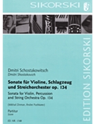 Sonata for Violin Percussion and String Orchestra by Shostakovich Dmitri - Mikhail Zinman - for Study Score
