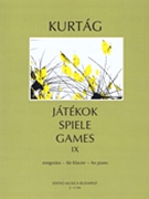 Games Volume 9 for Piano by Kurtag Gyorgy for Piano