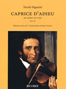 Caprice D'adieu by Paganini Niccolo for Violin