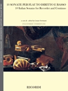 10 Italian Sonatas for Recorder and Continuo by Various - Fertonani Cesare - for Recorder