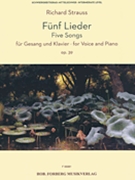 Five Songs Op. 39 by Strauss Richard for Voice