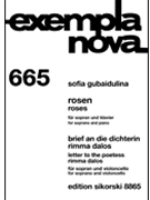 Roses: Letter to the Poetess Soprano and Piano by Gubaidulina Sofia for Soprano