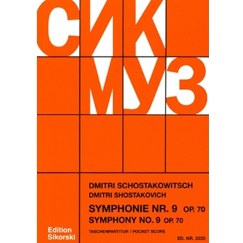 Symphony No. 9, Op. 70 in E Minor - Study Score