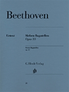 Bagatelles Opus 33 by Beethoven Ludwig van - Von Irmer and Lampe - for Piano