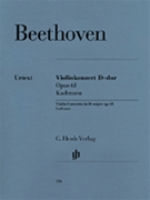 Cadenzas to Violin Concerto Op. 61 by Beethoven Ludwig van for